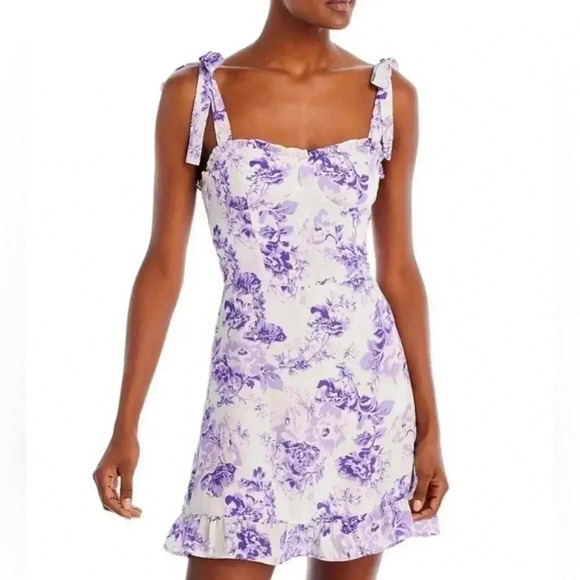 Aqua Floral Ruffle Dress - 100% exclusive. NWT. Size Small - Picture 1 of 4